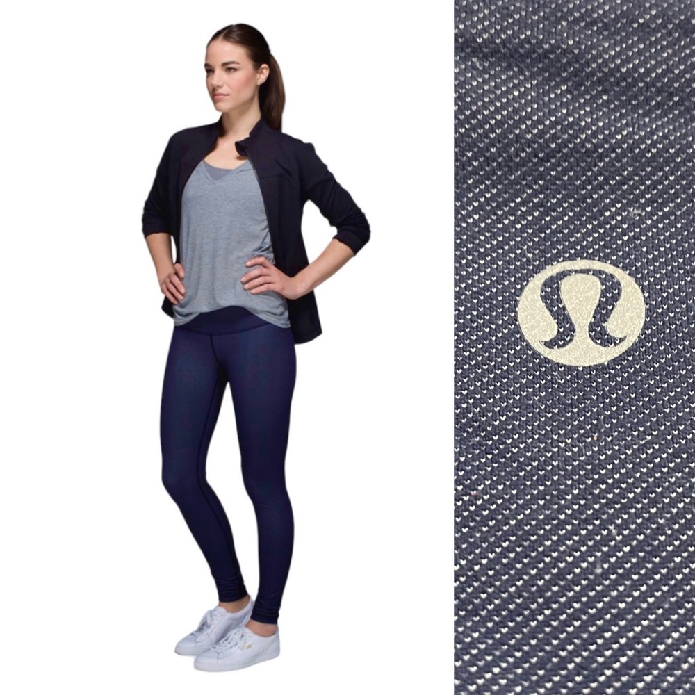 Lululemon Wunder Under Pants Denim Womens 8 Jeggings Blue Jean Leggings
